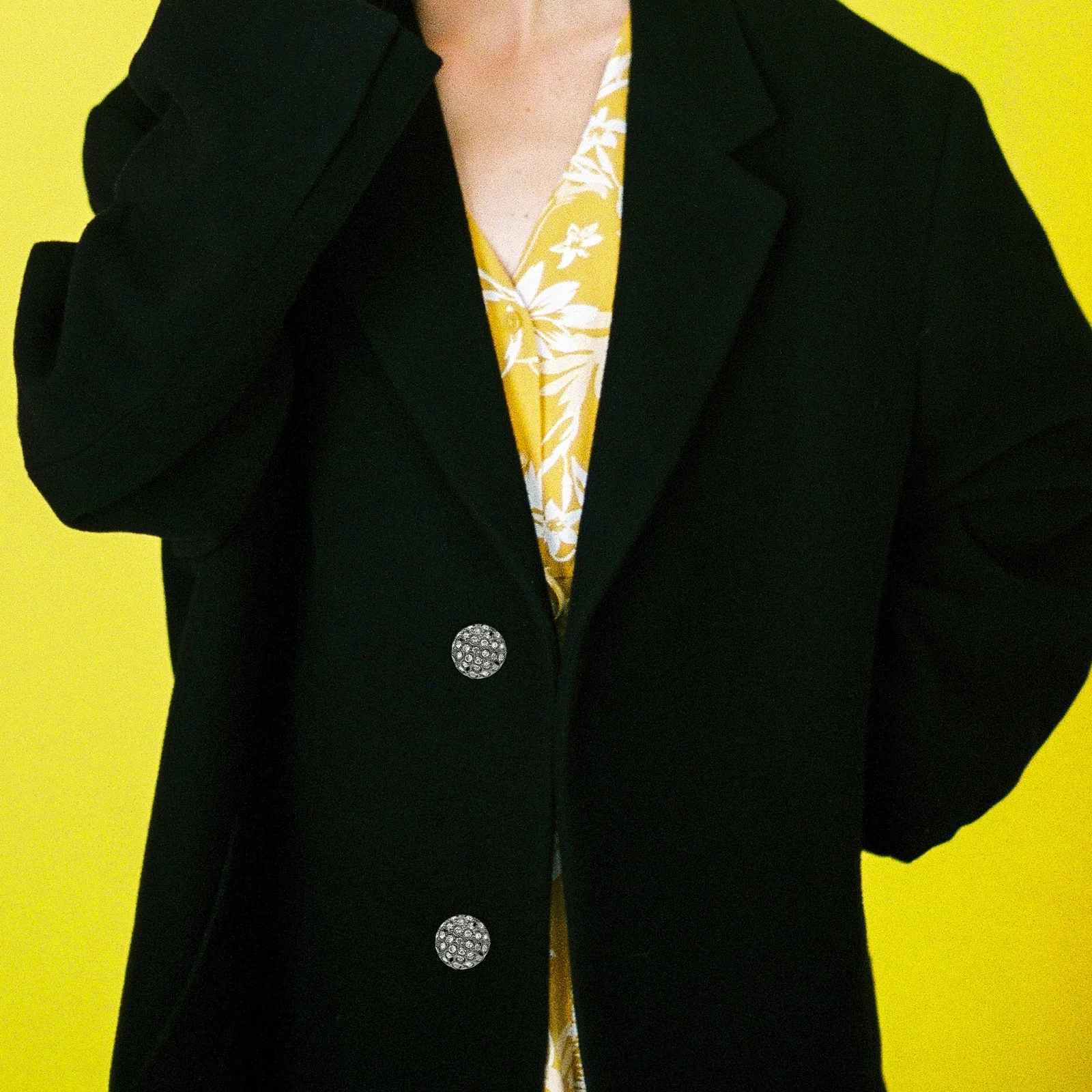 

3pcs Coat Buttons Crystal Rhinestone Decorative Circle Button For Clothing Sweater Shirt Dress Jacket Sewing Craft Accessory