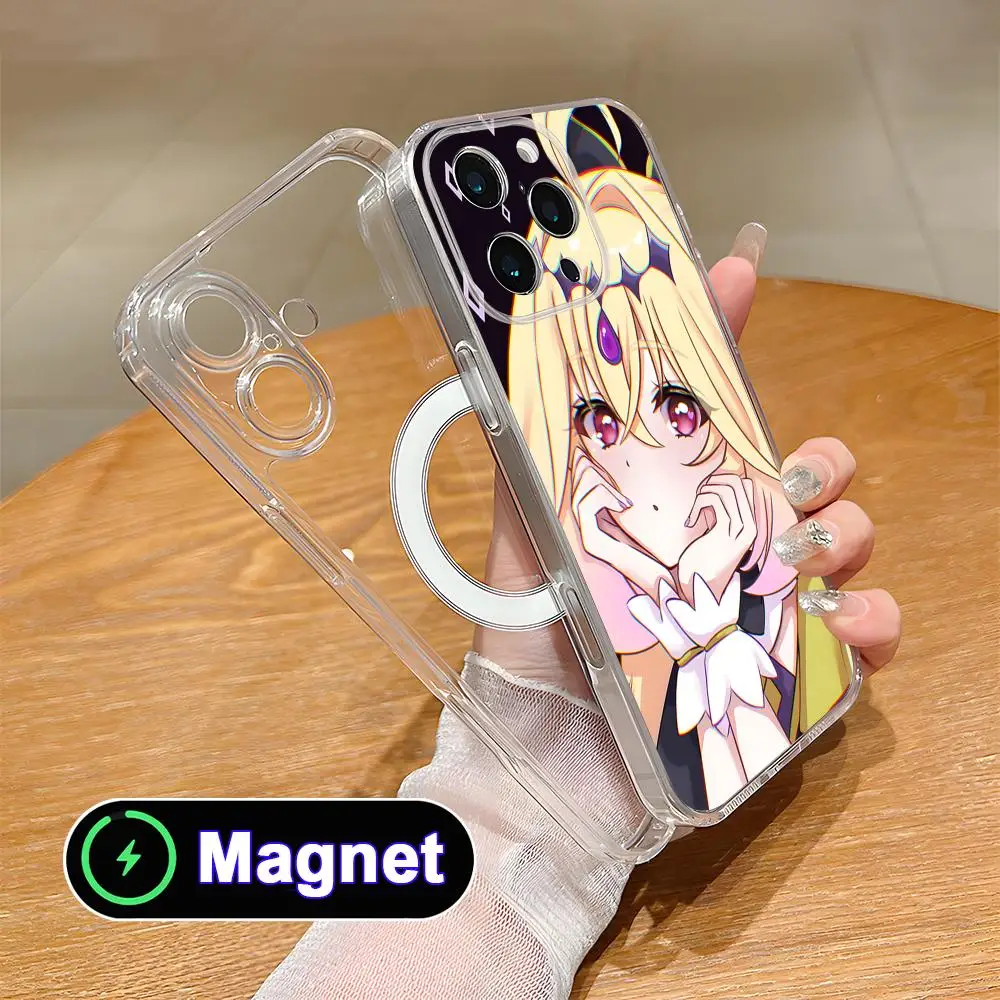 

Чехол для телефона Cure Arcana Shadow для iPhone 17 16 15 14 13 12 11 Air Pro Max Plus Mini, мягкий прозрачный чехол из ТПУ с поддержкой MagSafe