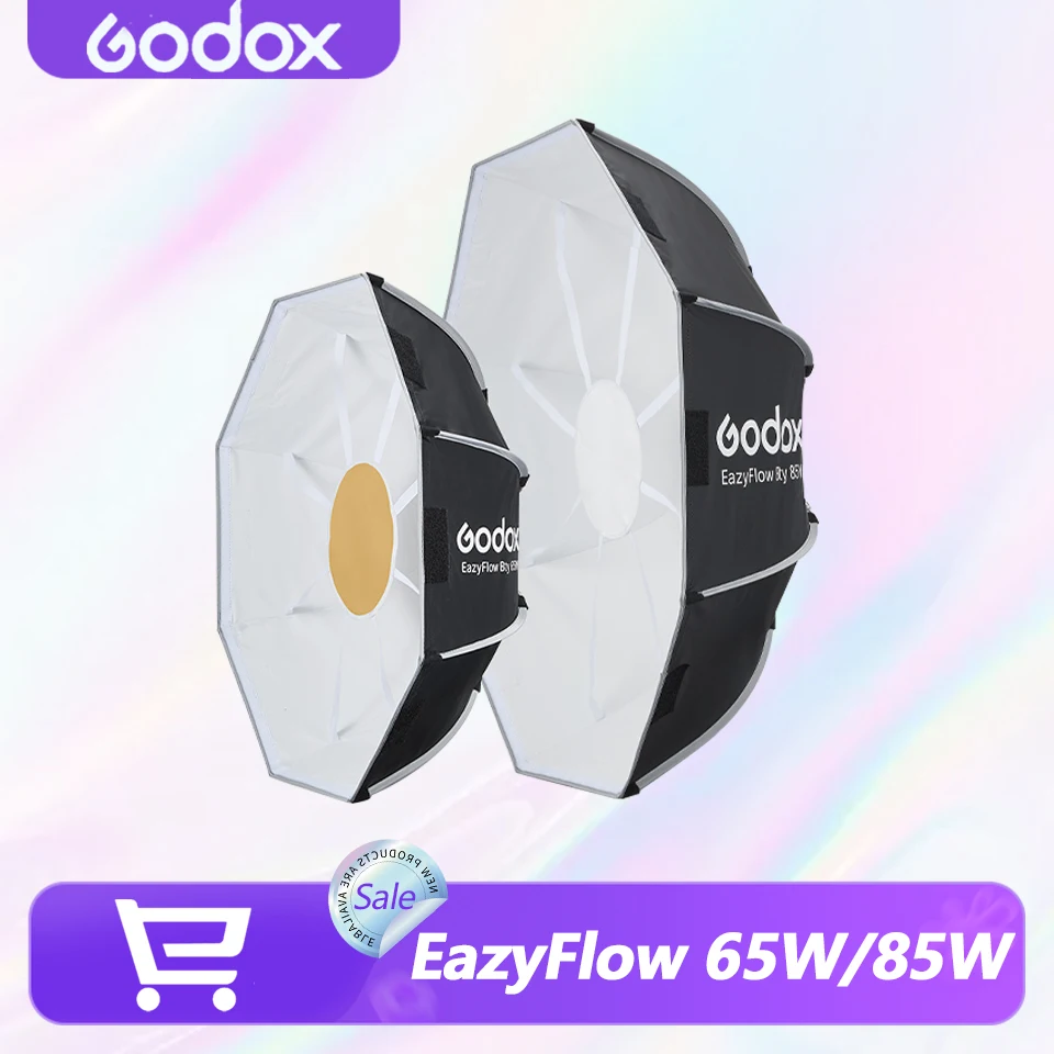 Складной бьюти-диск Godox EazyFlow Bty 65W/85W с креплением Bowens для быстрой установки в фотостудии