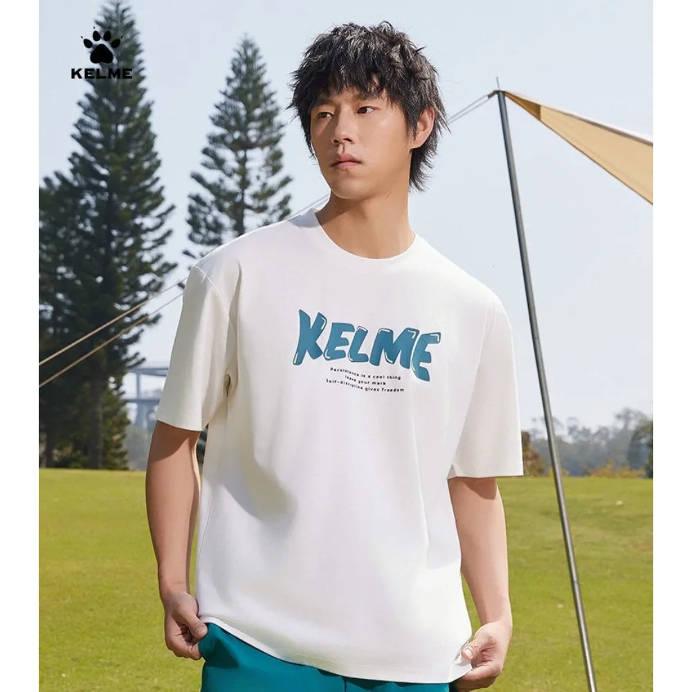 KELME New Summer Men's Short-Sleeve Shirt, Made with The Same Fabric As Professional Team Jerseys, Keeps You Cool