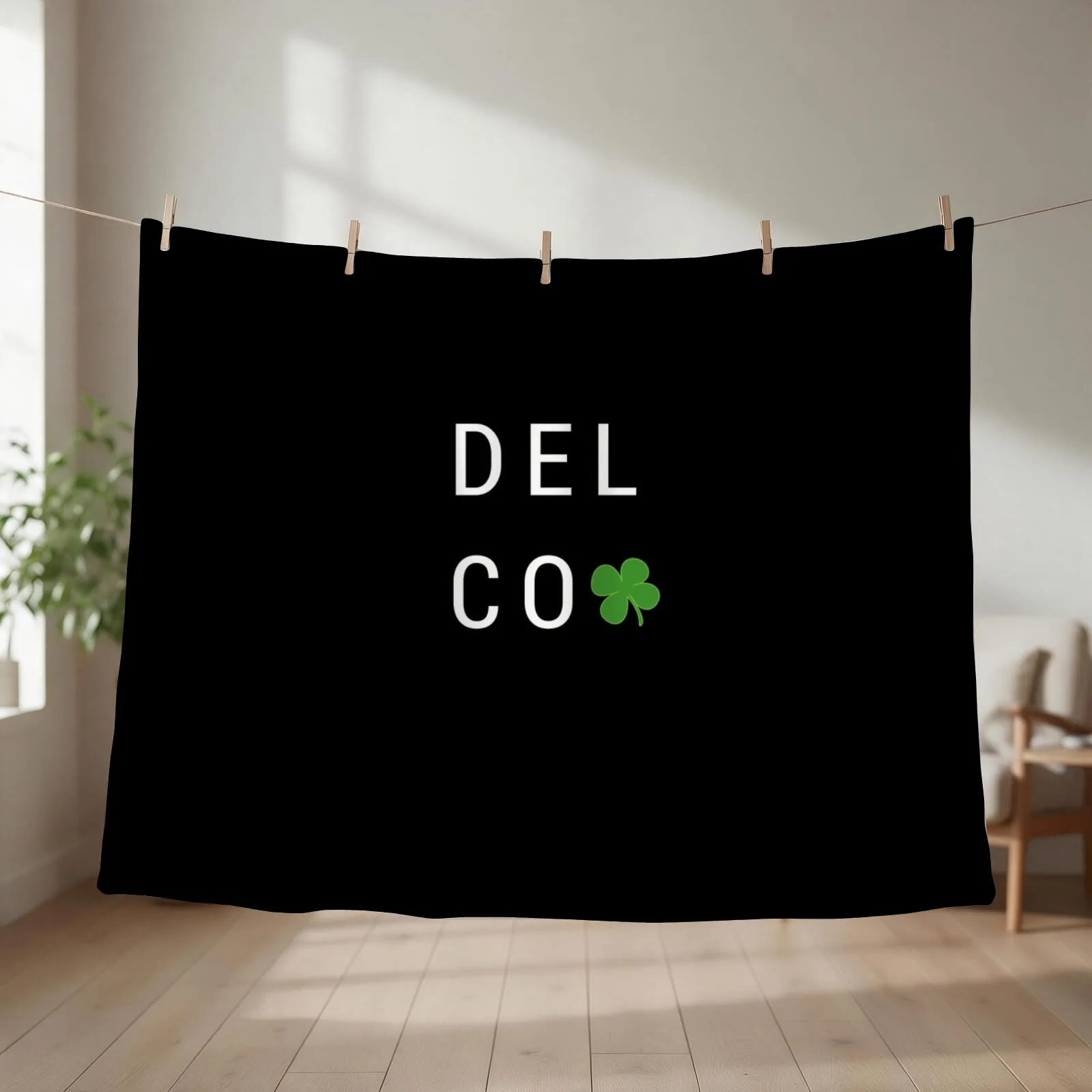 Delco Irish, Represent Delco - Delaware County PA, Delaware County, DELCO Born and Bred, Pride Throw Blanket