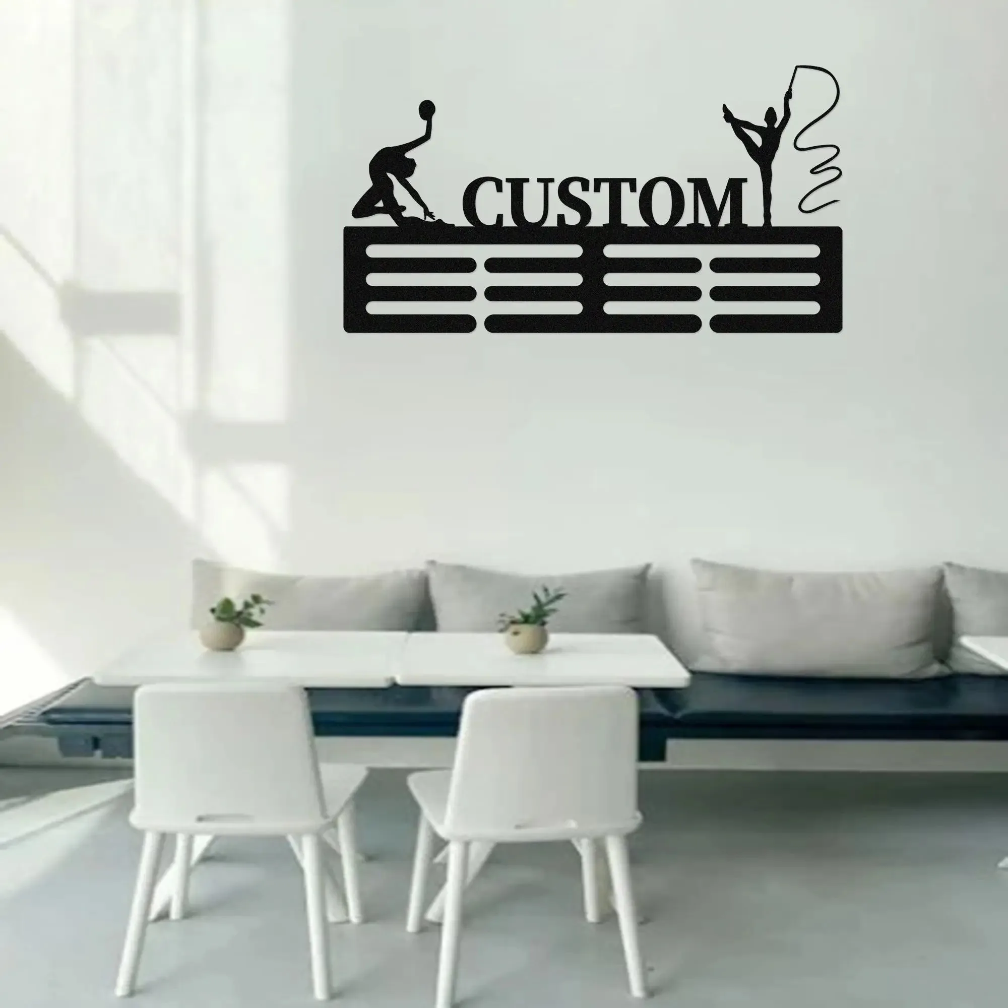 CIFbuy Custom Gymnastics Medal Hanger,12 Rungs, Personalized Sports Award Wall Display (Only For Decoration) - view 2