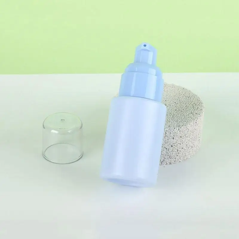 30ml garrafa de bomba vazia de vidro colorido líquido fundação dispensar ferramenta de maquiagem portátil viagem essencial squeeze garrafa beleza