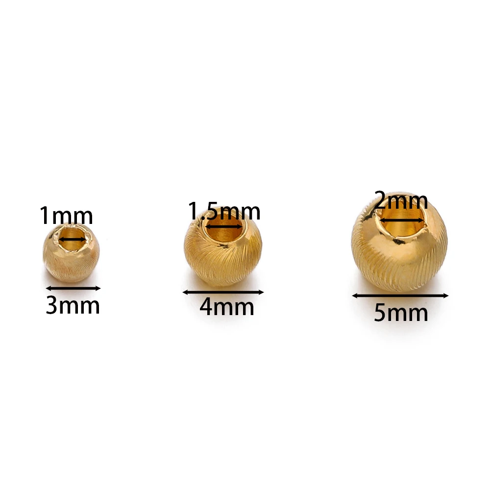 20pcs/Lot 3-5mm Gold Silver Color Copper Positioning Beads Round Spacer Beads for DIY Beaded Bracelet Necklace Jewelry Making