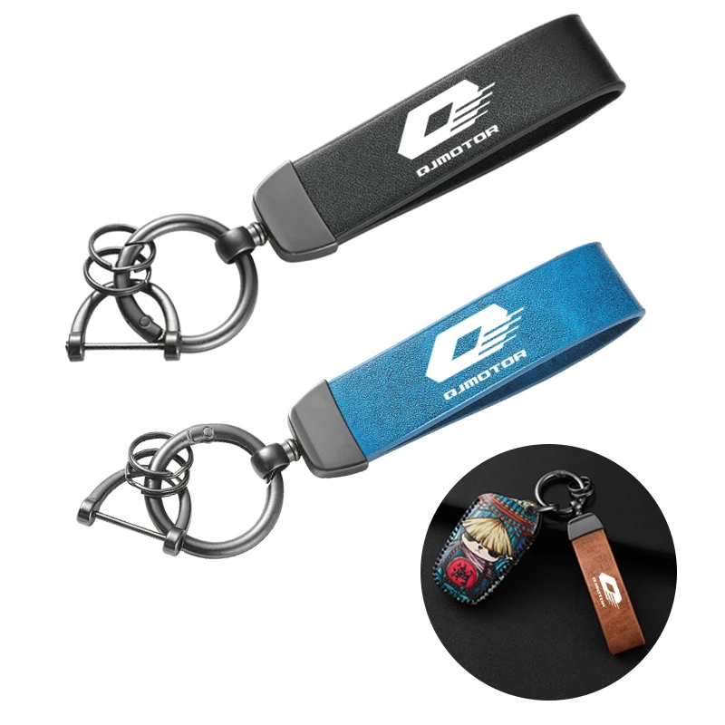 For Qjmotor Srt Srk Srv 250 300 550 650 800 S Qj 500S 300S Accessories Motorcycle Color Changing Leather Trendy Brand Keychain