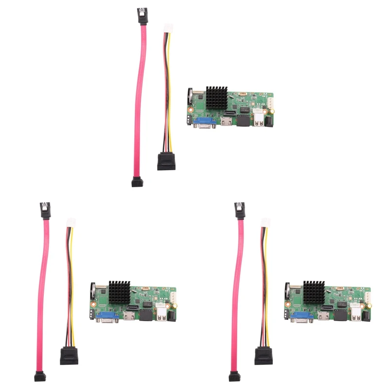 

Retail 3X H.265 10Chx5mp NVR Network DVR Digital Video Recorder Board IP Camera Max 12T Face Human Detection OVNIF XMEYE 1 SATA
