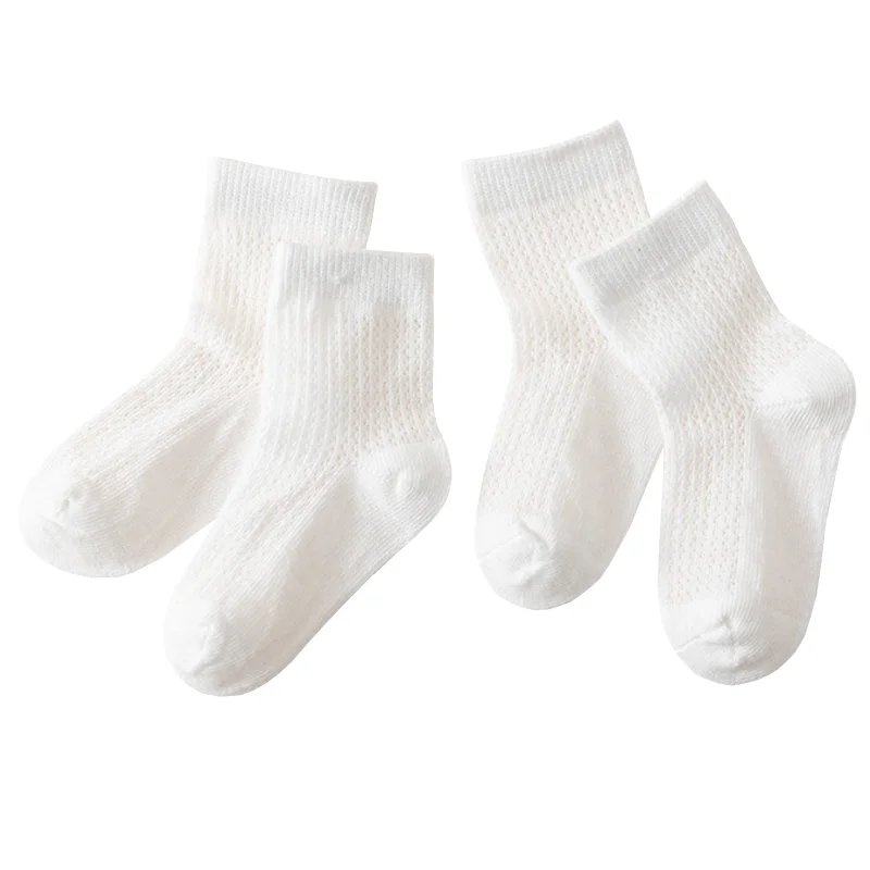 New White Baby Socks Summer Cotton Casual Boys and Girls Baby Socks