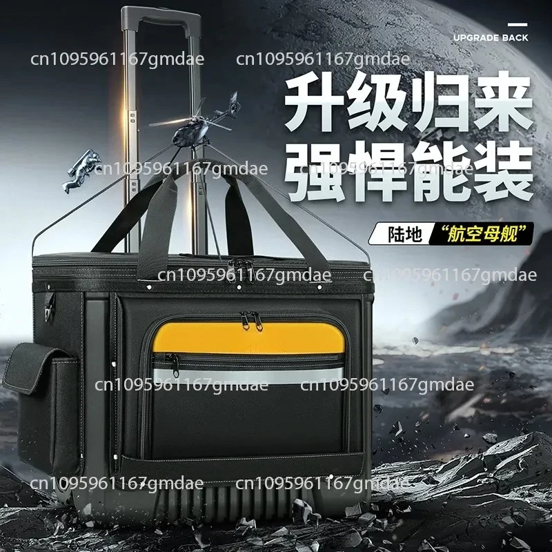 Hardware Tools Trolley Case Portable Portable Roller Strong and Durable Large Capacity Multi-socket Bag with