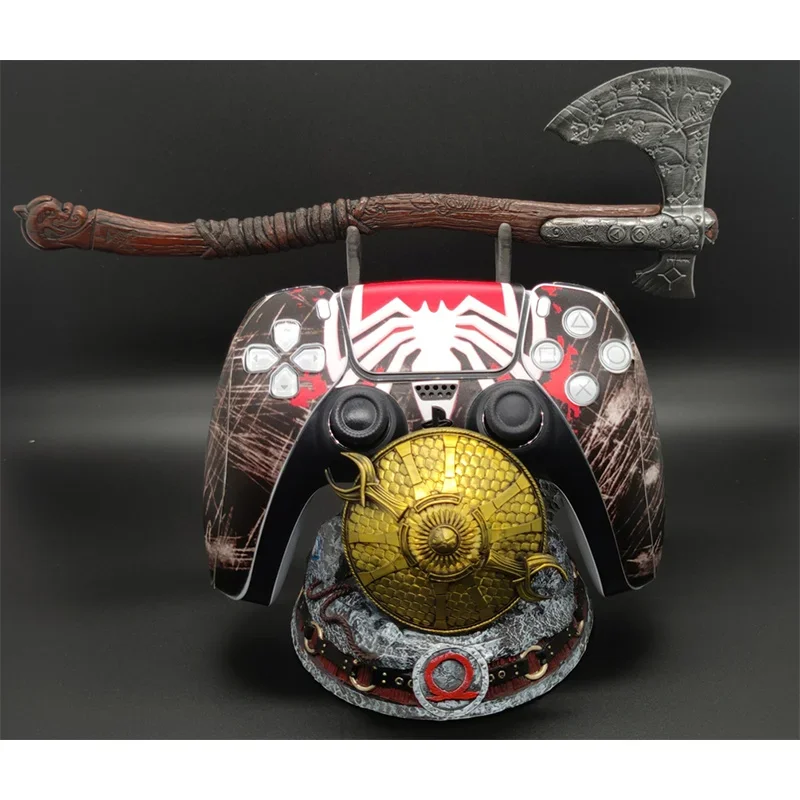 15cm God of War Figure Gamepad Bracket The Leviathan Axe Blade of Chaos Kratos Game Ornament Collection Desktop Display Gift Toy