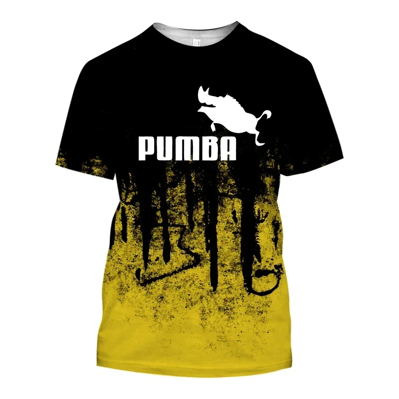 

PUMBA Mens T Shirt For Men Brand 3D Print T-shirt Summer Daily Casual Sports Tee Shirts Male Gym Quick Dry Running Fitness Tops