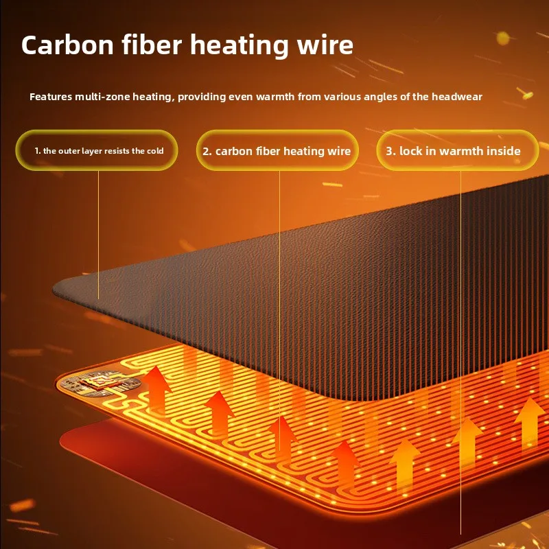 WEST BIKING Gorro calefactor para ciclismo, gorro cálido para invierno, gorro con calefacción eléctrica para esquí y cabeza de lana