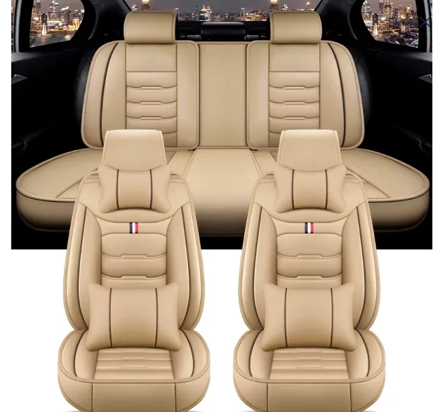 Universal Adjustable Sport Style High Quality Popular Luxury 5d Automotive Seat Covers Leather Car Seat Cover