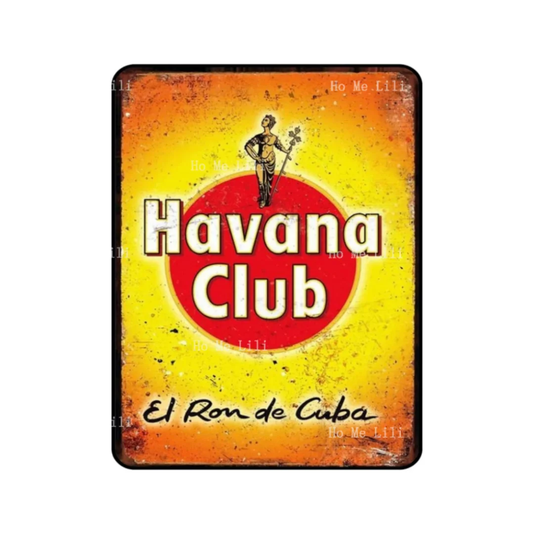 Havana Club Vintage Man Cave Bar Pub Shed Novelty Metal Tin Wall Sign El Ron De Cuba Rum Inspired Alcohol Drink