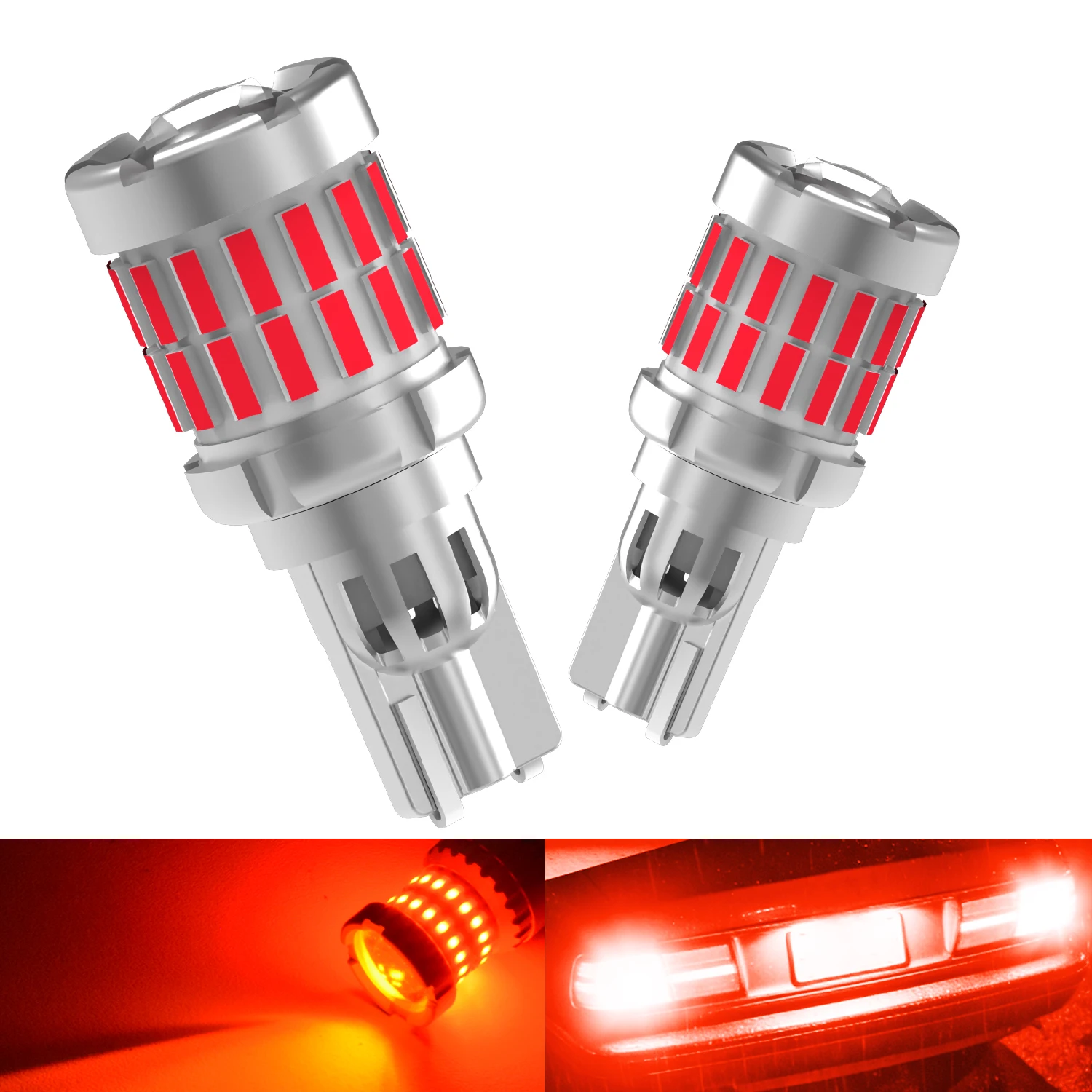 Katur 2 Stück T15 W16W T16 LED-Autolichter 4000Lm Rot Plug-and-Play Turbo-Diode für Mazda CX5 2 DE DL 3 5 CX3 MX5 6 GG Mitsubishi