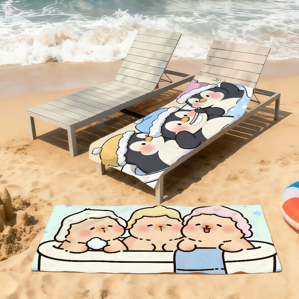 Kawaii little pig bath time cute cartoon penguin Soft Quick Dry Beach Towels Gift Travel Gym bathing Spa Camp sport Pool Towel