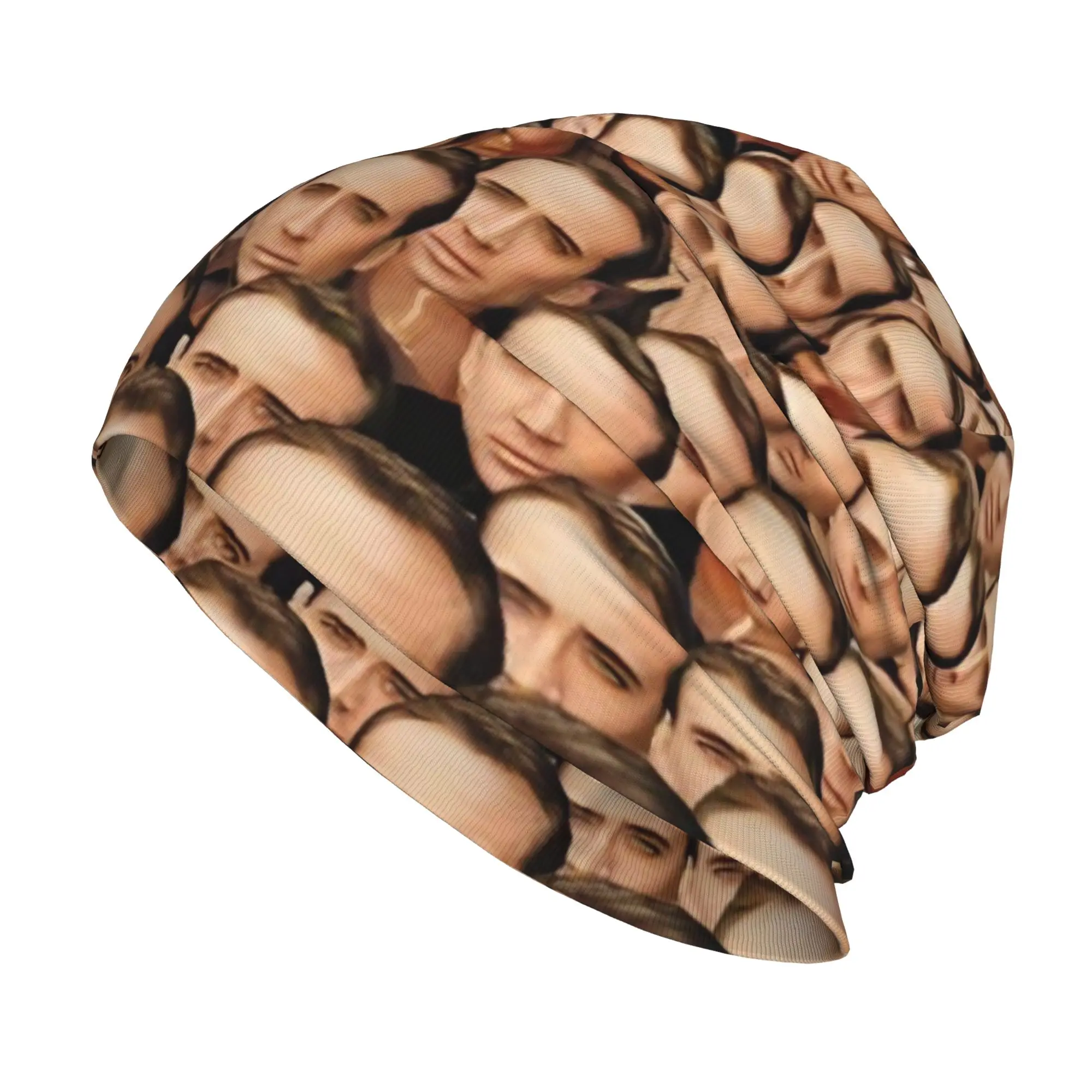 Nicolas Cage Headshot  Skull Cap Beanie Quick Dry  Hiking Hat for Men Women