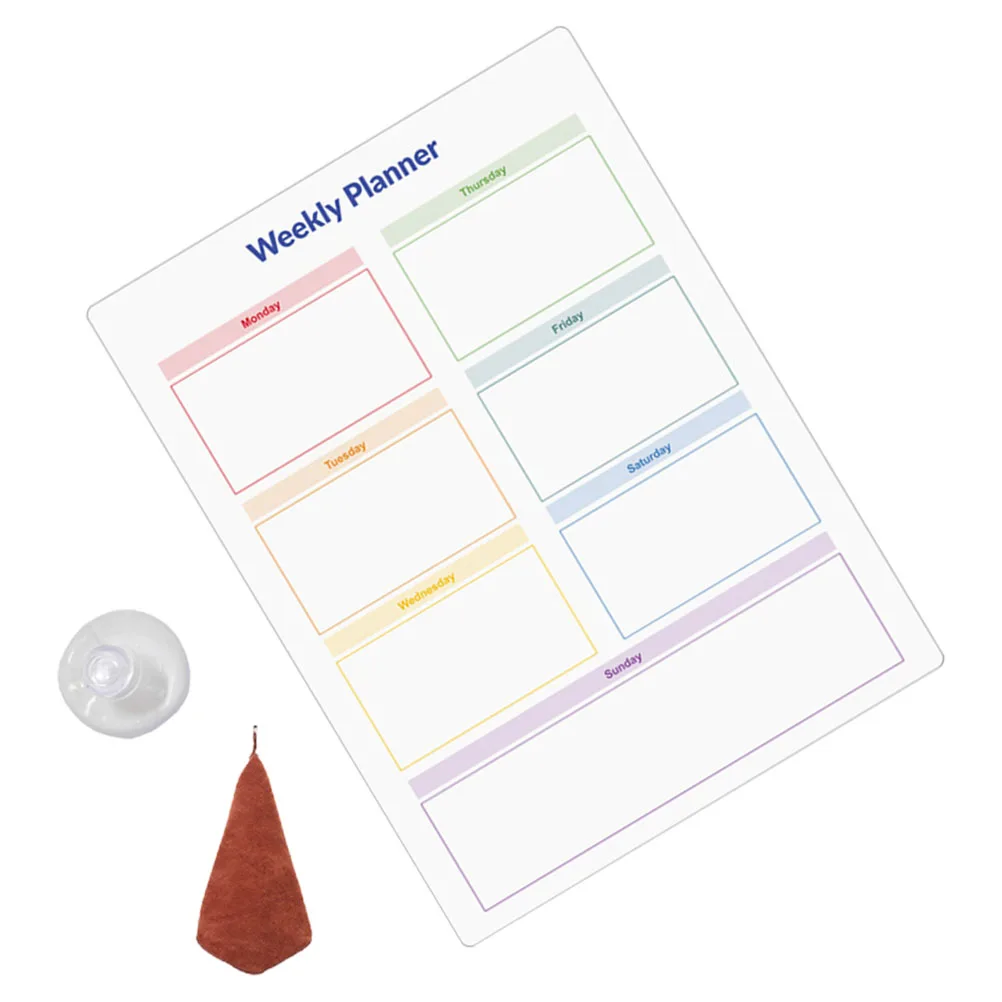 

1 set Magnetic Planning Message Board Reusable Dry Erase Board For Fridge Refrigerator Kitchen Schedule Organizer Home Office
