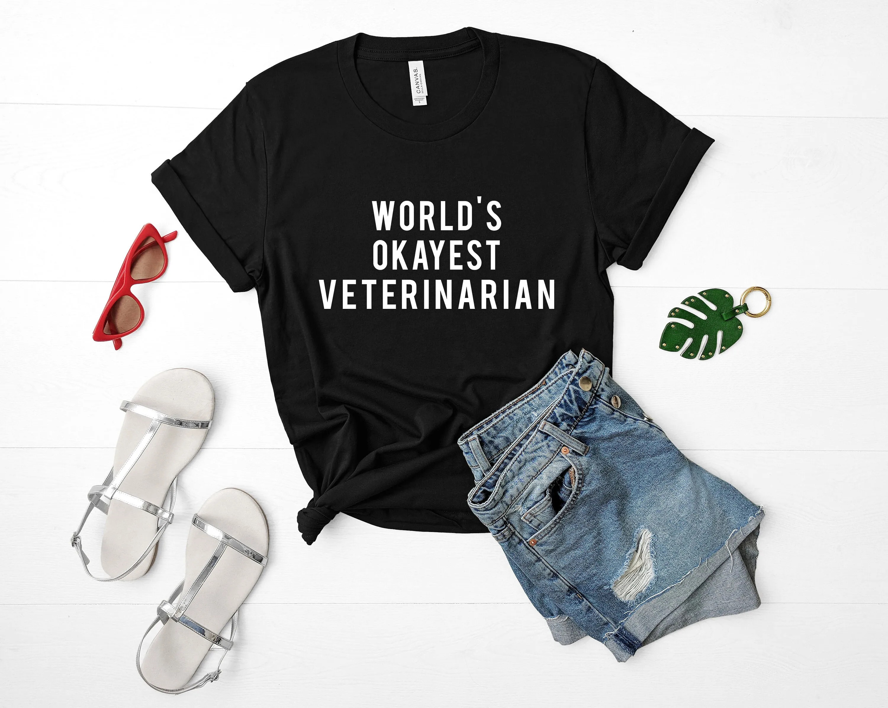 Veterinarian T Shirt Vet World'S Okayest For 311