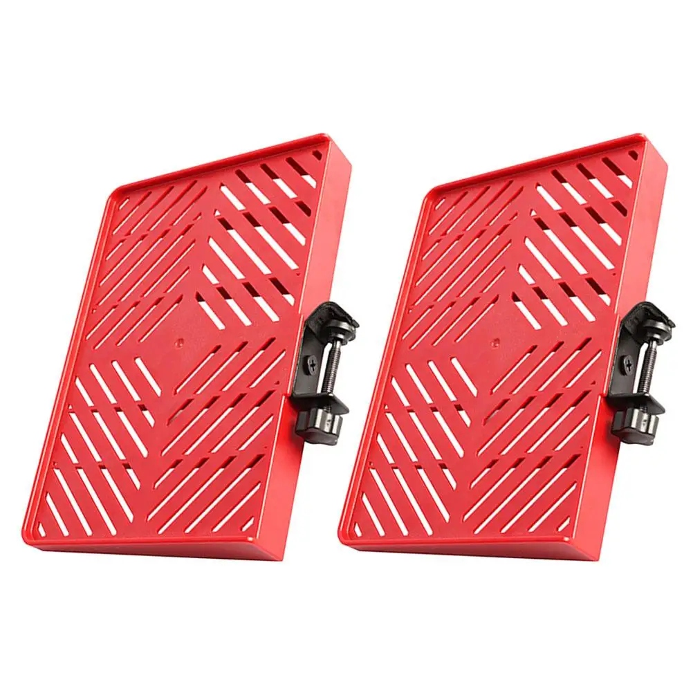 

2Pcs Live Broadcast Stand Tray Red Metal Music Shelf Mic Accessories Stable Structure Outdoor Karaoke Adjustable Portable