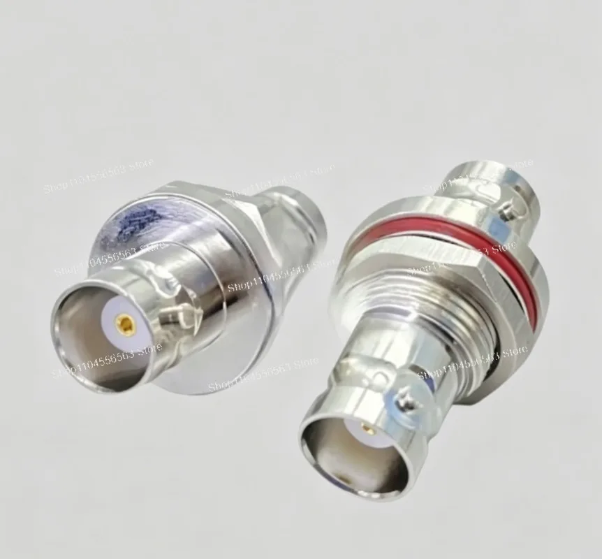 High Vacuum Airtight BNC Flange Connector IP67 Waterproof Bulkhead Feedthrough for Vacuum to Air RF Signal