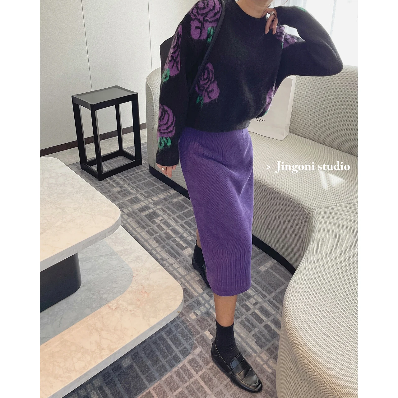 2023 Woman Y2k Clothes Plaid Floral Short Knit Sweaters Pullovers Oem Tops Korean Fashion Vintage Winter Goth Sweatshirts New