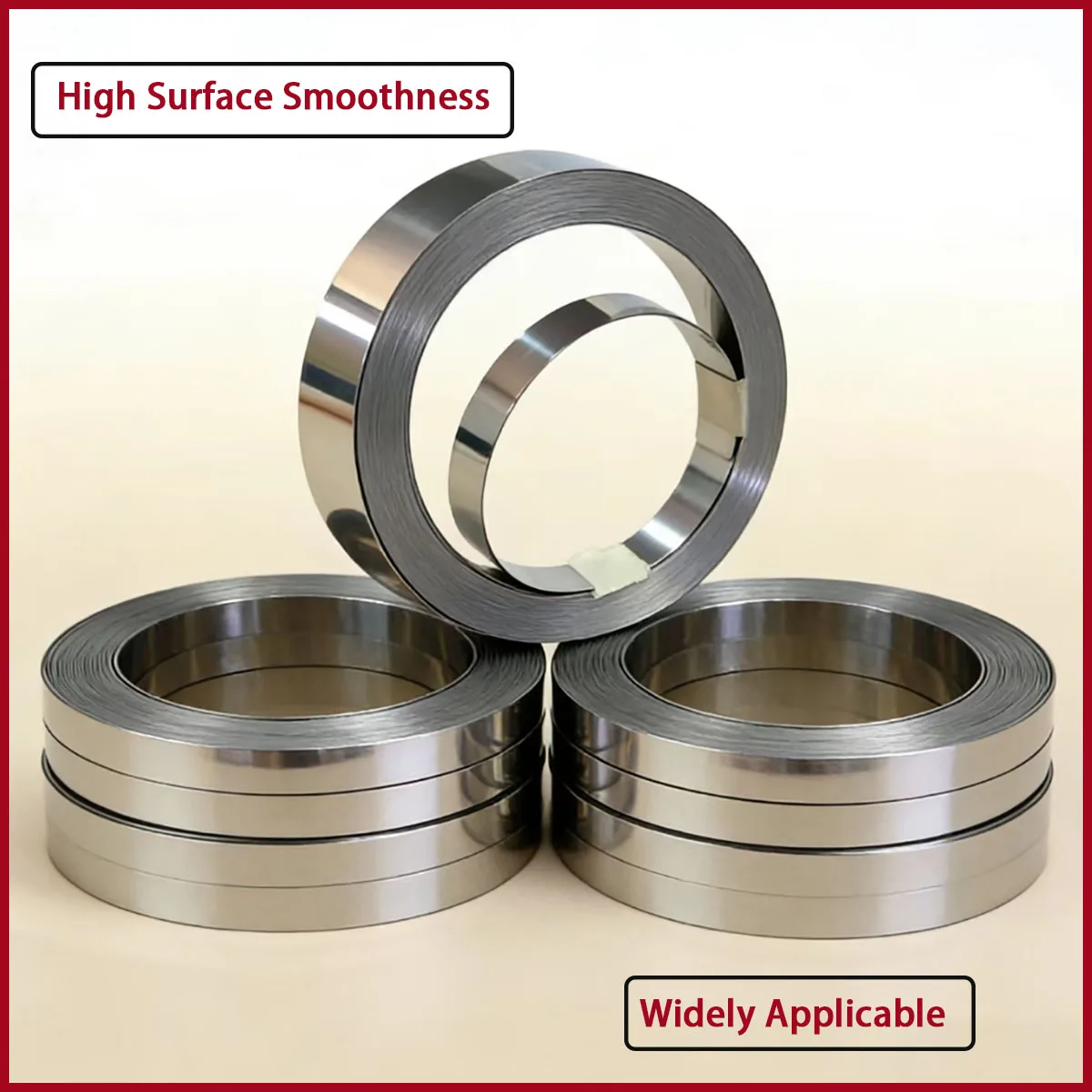 Width 5-30mm High Elasticity 301 Stainless Steel Strip for Electronic Appliances, Automotive Parts, Etc