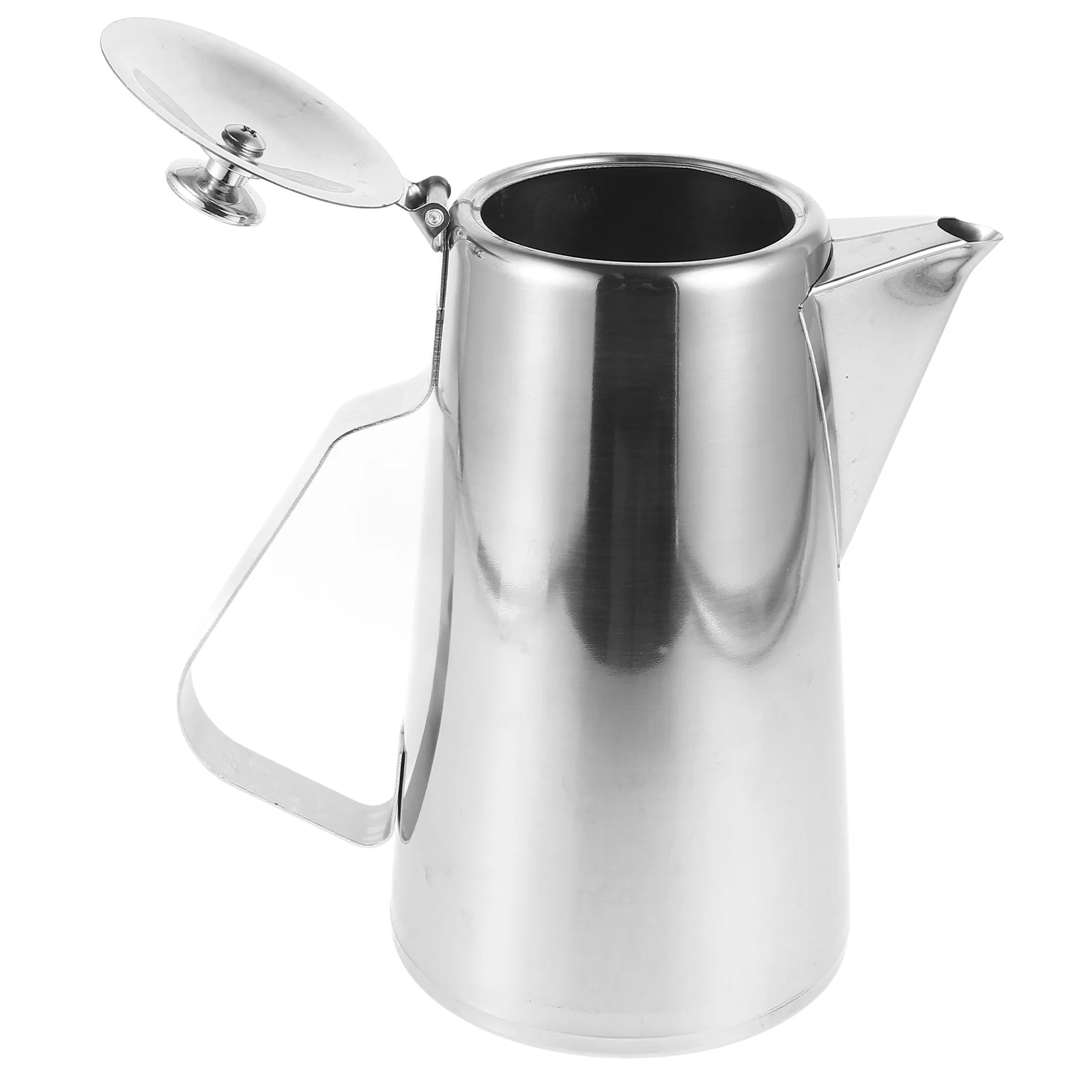 

Thickened Stainless Steel Cold Water Pitcher Large Capacity Metal Teapot Restaurant Grade Pitcher Lid Juice Kettle Cold Tea Jug