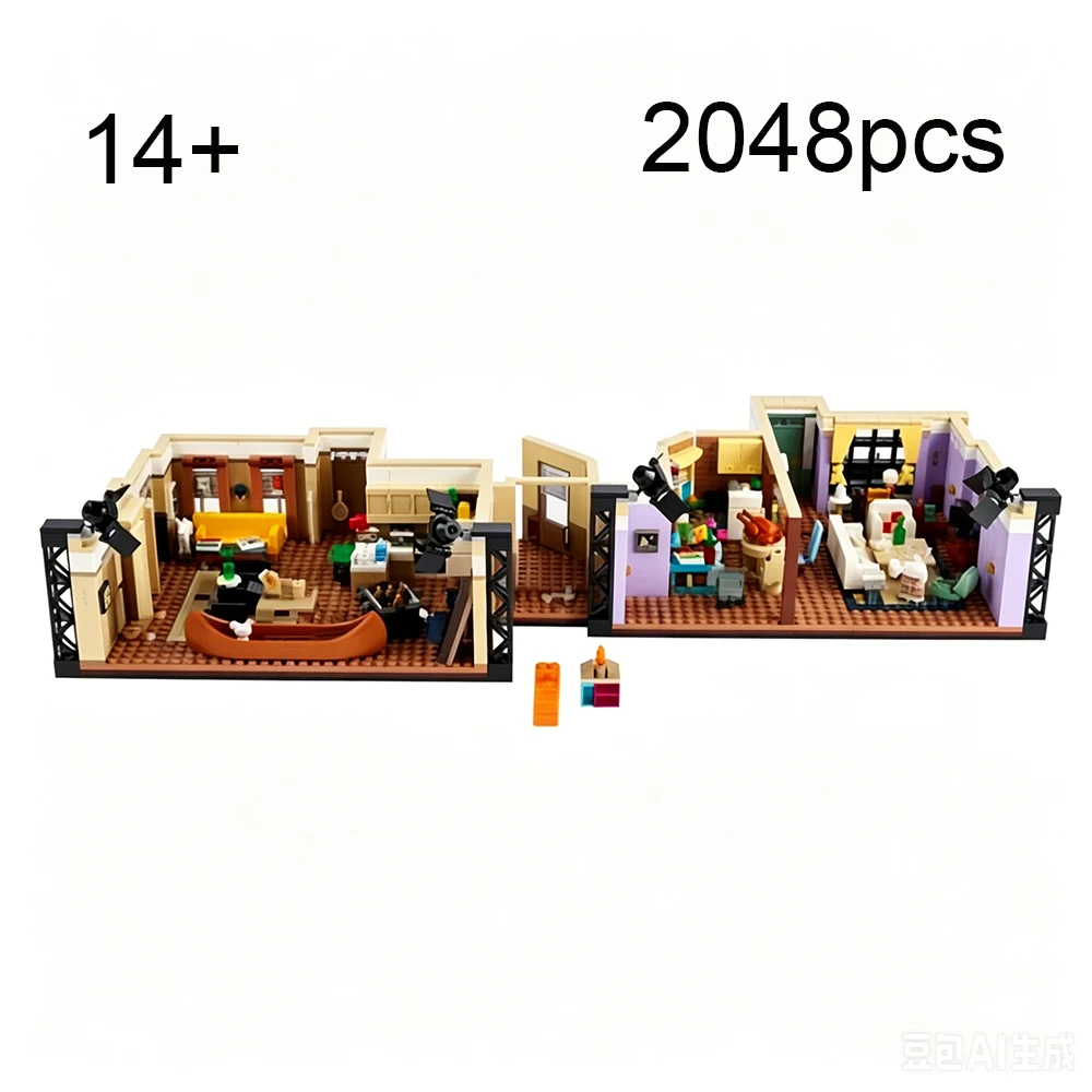 Popular toys street view series hotel-style apartment building model building blocks youth educational assembly toys gifts