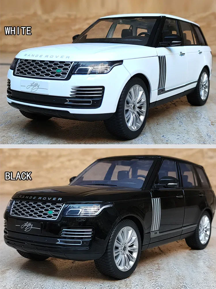 1:18 simulação grande land rover range rover liga modelo de carro som e luz puxar para trás carro de brinquedo meninos coleção decoração presente