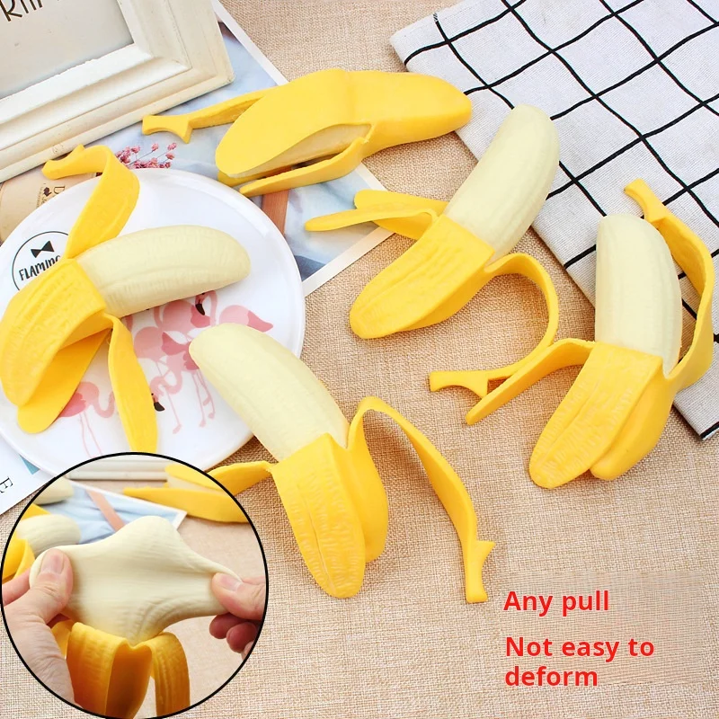 Balles anti-Stress Squishy aux fruits mignons, jouet sensoriel à presser, soulagement du Stress, jouet à main Anti-anxiété, banane extensible, jouet à montée lente