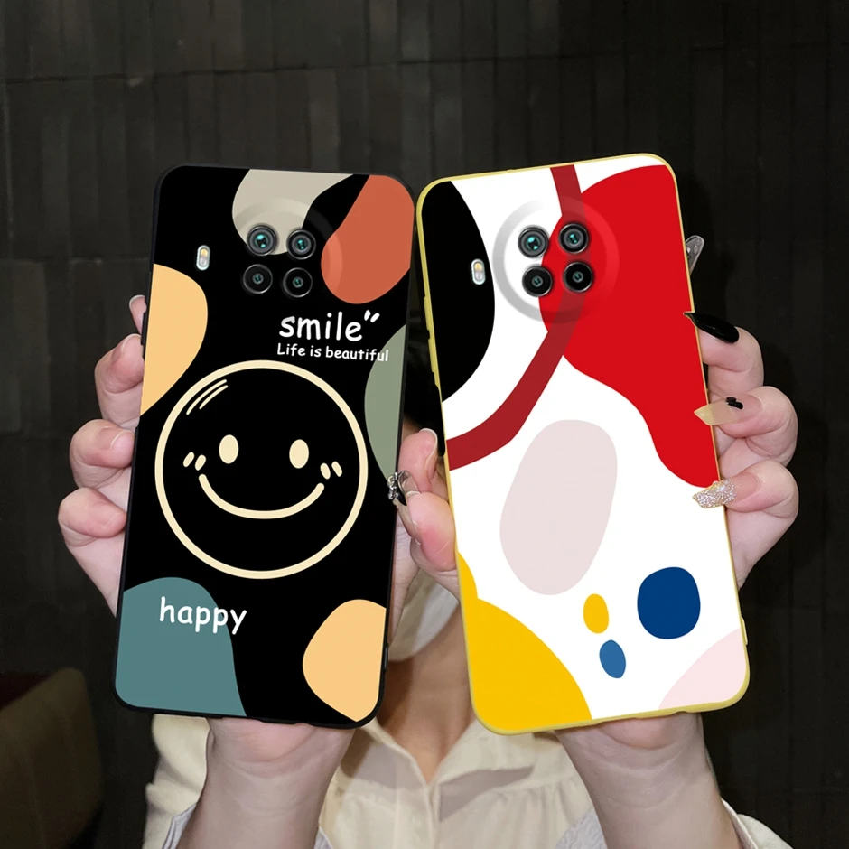 For Xiaomi Mi 10T Lite Case 5G Smile Painted Matte Silicone Soft Cover For Xiaomi MI 10T Mi10t 10 T Lite Phone Cases Shockproof