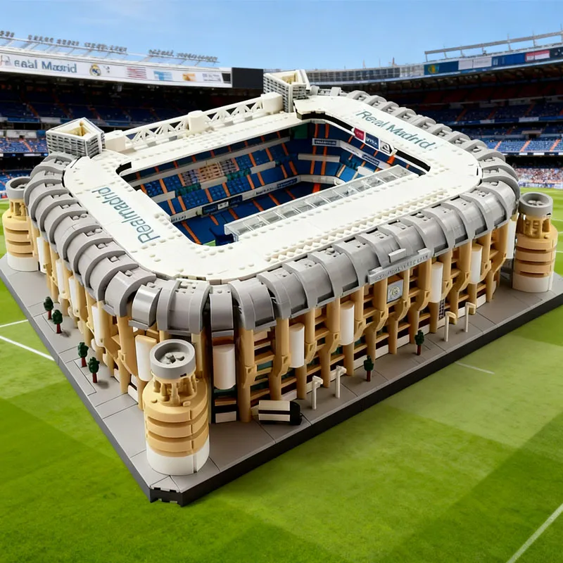 

10299 5876 шт. Идеи Знаменитый Стадион Сантьяго Бернбеу Реал Мадрид Moc Кирпичи Модульная ориентир Модель Строительный блок Детские игрушки Подарки