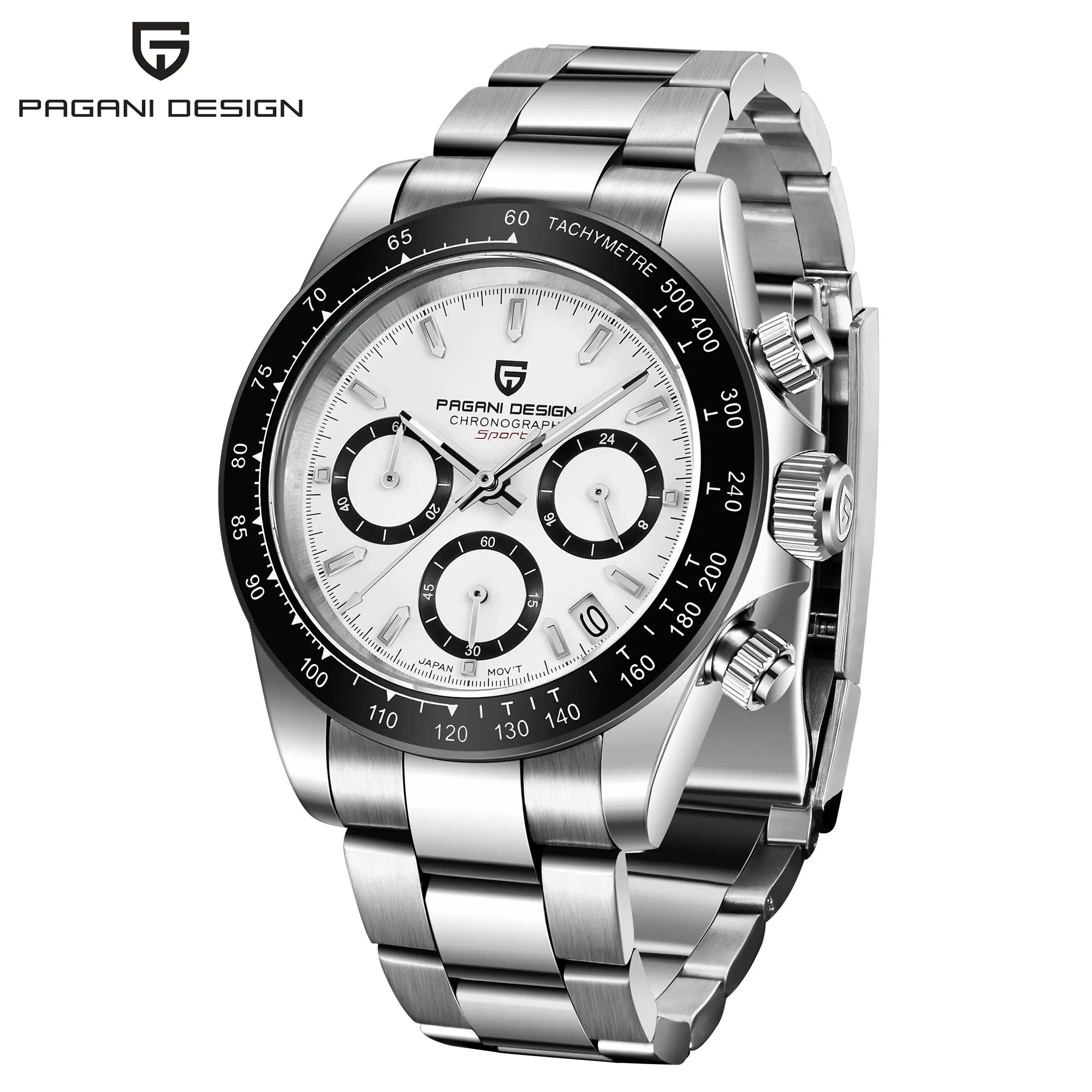 PAGANI DESIGN Men's Casual Quartz Watch 40Mm Outdoor Trendy Stainless Steel Sapphire Wear-Resistant Mirror Luminous Diving Watch image 3