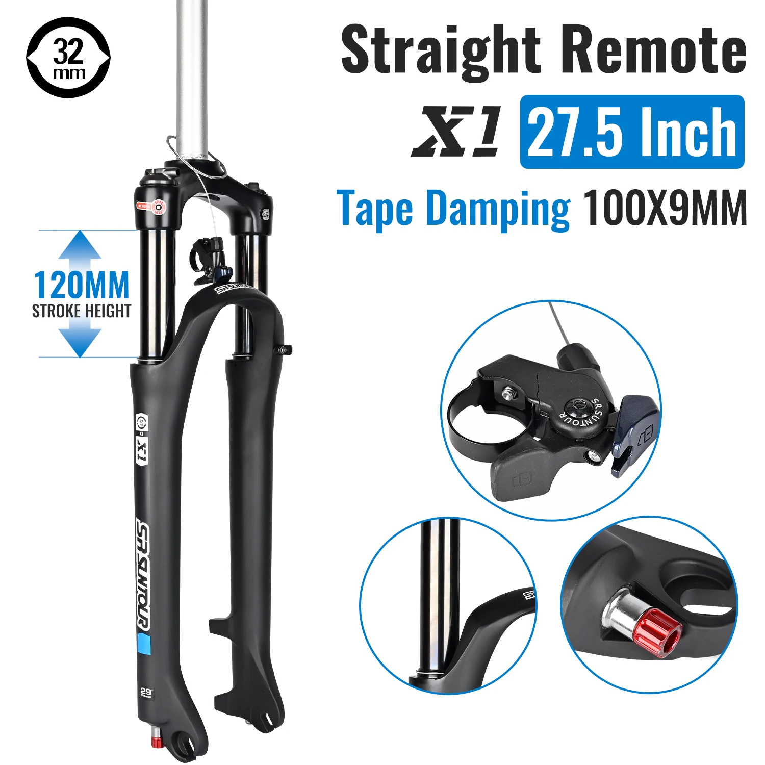 SR SUNTOUR XCR マウンテンバイク サスペンション フォーク 120mm