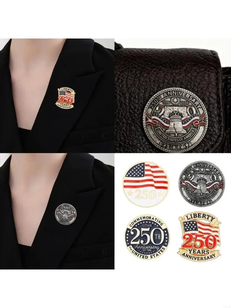  Vintage Inspired 4 Pieces Flag Lapel Pins With Sturdy Enamel Finish For Global Fashion Lovers