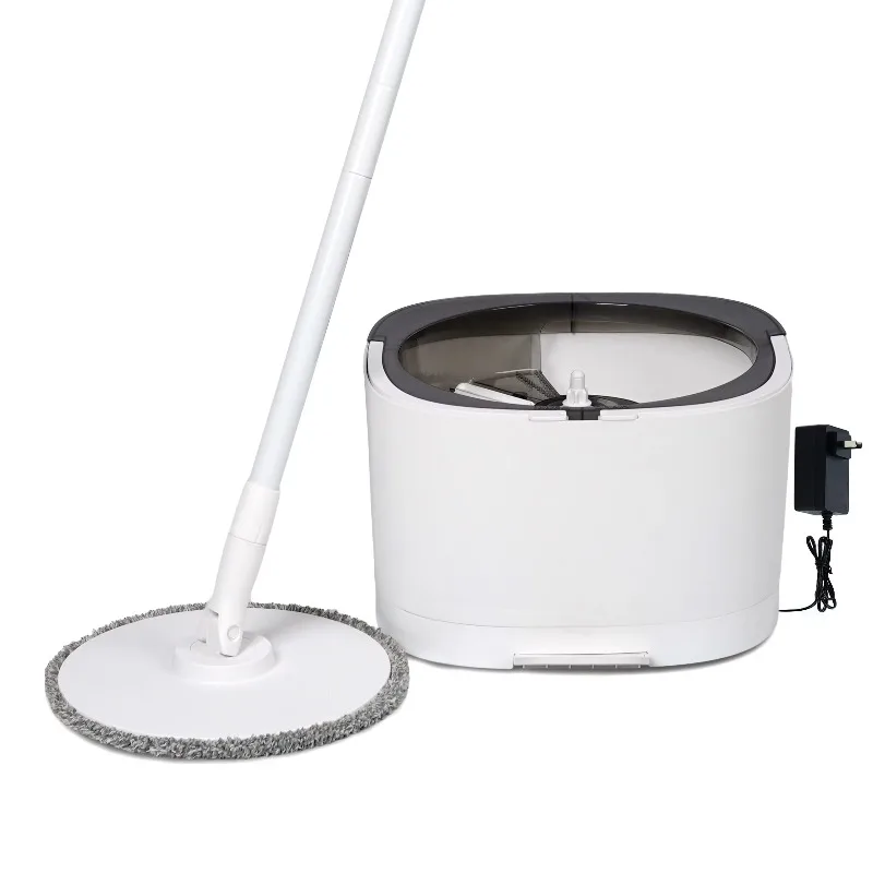 

Automatic electric round mop adjustable 360 rotating magic mop cleaning floor