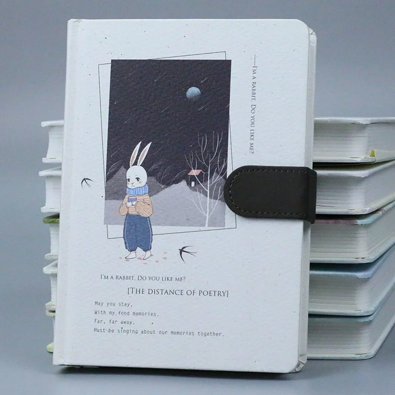 

Мультяшная кавайная магнитная пряжка цветная ручная книга милая девушка сердце Корейская версия дневник горизонтальная сетка ретро блокнот