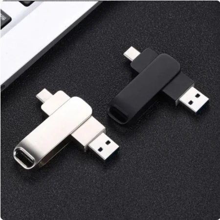 2in1 U Disk 128GB 256GB 512GB 1TB Type-C Interface Smartphone Computer Mutual Transmission Portable USB Memory pen drive Metal