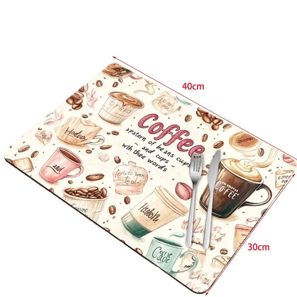 Durable Waterproof Coffee Machine Mat Quick Dry Non-Slip Drying Mat Tableware Drainage 1PC Drain Pad for Faucet Area