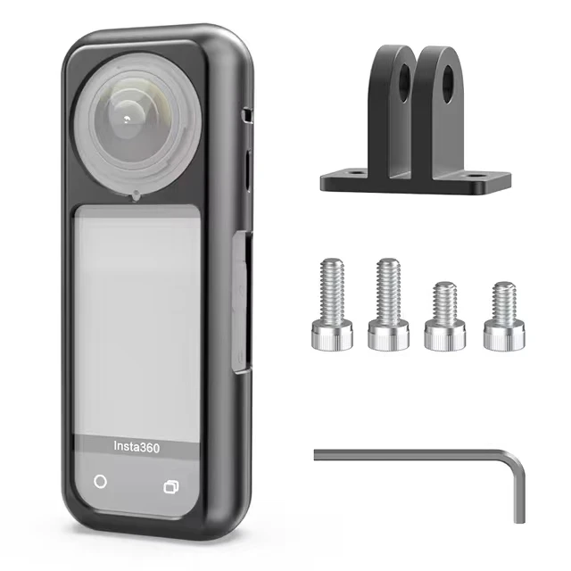 FF-56p Metal Protective Cage For Insta360 X4 Sports Camera All-round Anti-drop Housing Frame with Lens Protector Cover