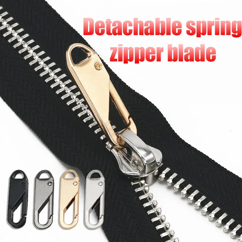 Replacement Detachable Zipper Tab Universal Slider Puller Instant Repair Bag Pulls Head for Luggage Jackets Purses Zip Puller