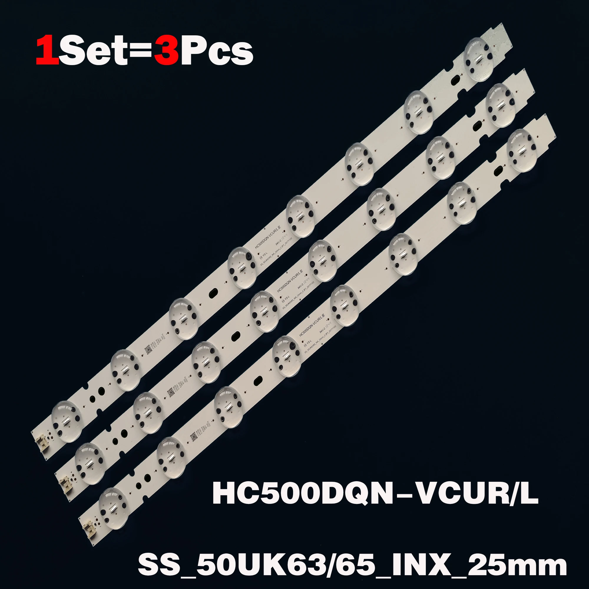 

3pcs LED Backlight 8leds for LIG 50UK6510PSF 50UK6510 50UK6520PSA 50UK6520 50UK6500 50UK6470PLC HC500DQN-VCUR/L 50UK63/65_INX