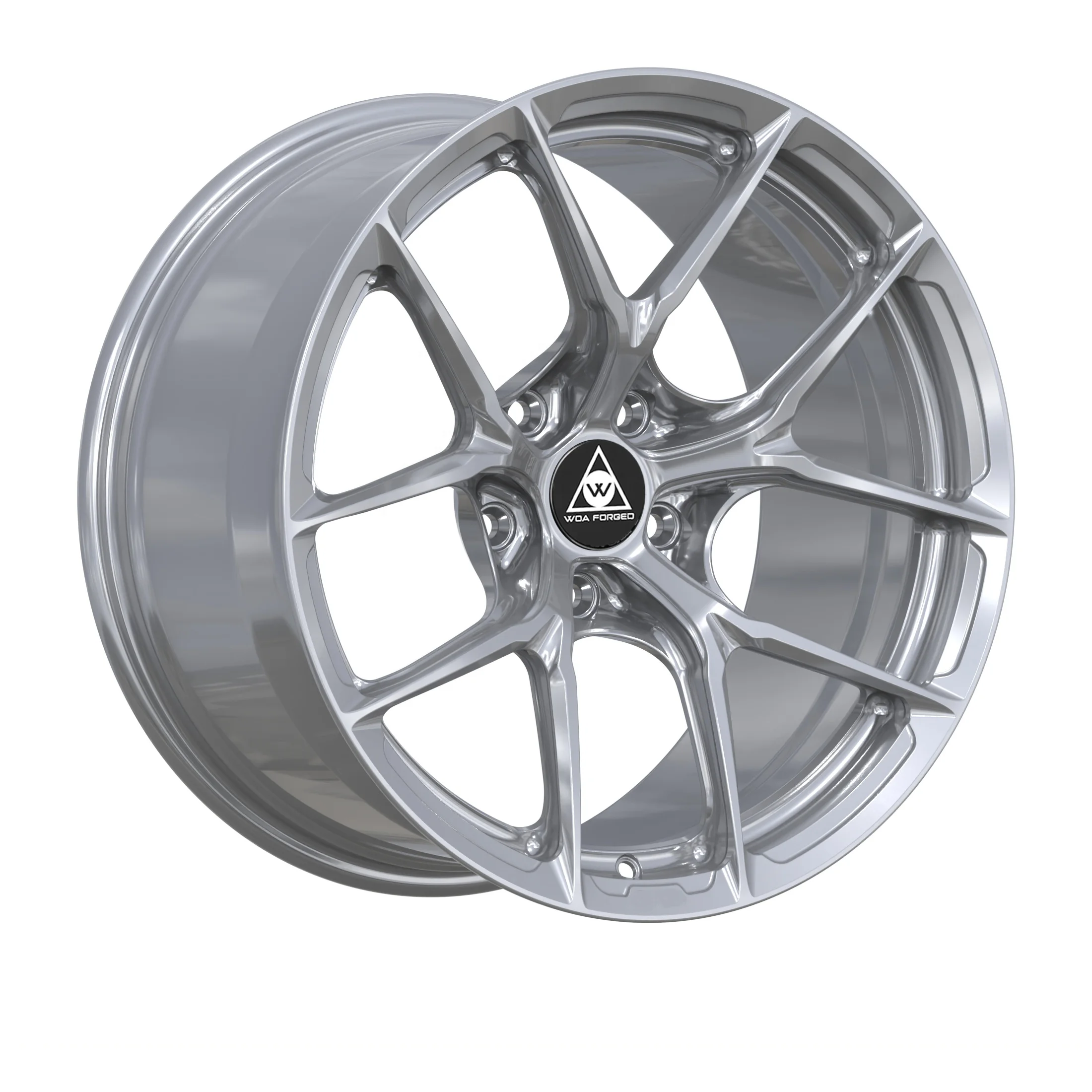 P101SC Personalizowane felgi kute o wysokiej wydajności, kolor DB Silver Bright Silver, rozstaw śrub 5x120 5x114.3 5x100 PCD, do samochodów osobowych HR