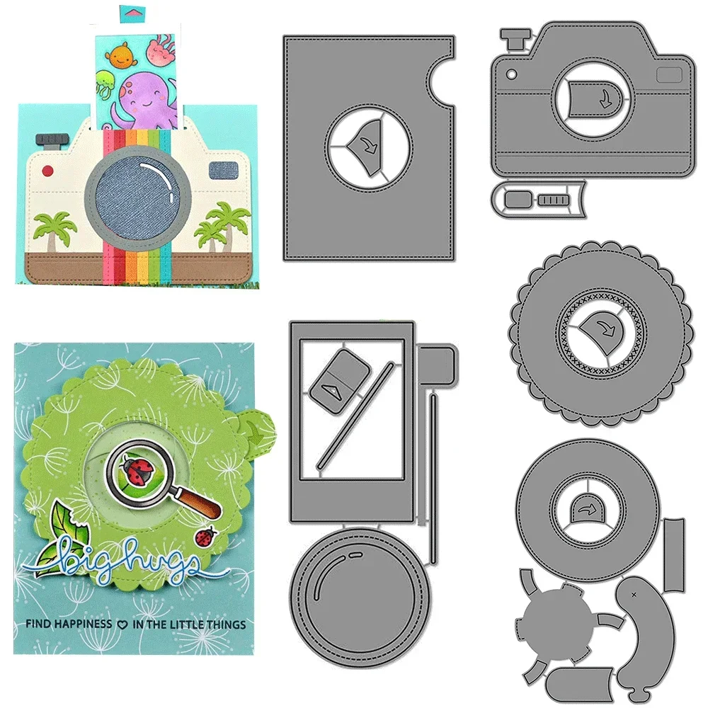 Magic IRis Kamera-Add-on-Metall-Stanzformen, Prägung, gestanzt, 2024, neu, für DIY-Kartenherstellung, Scrapbooking, Bastelbedarf