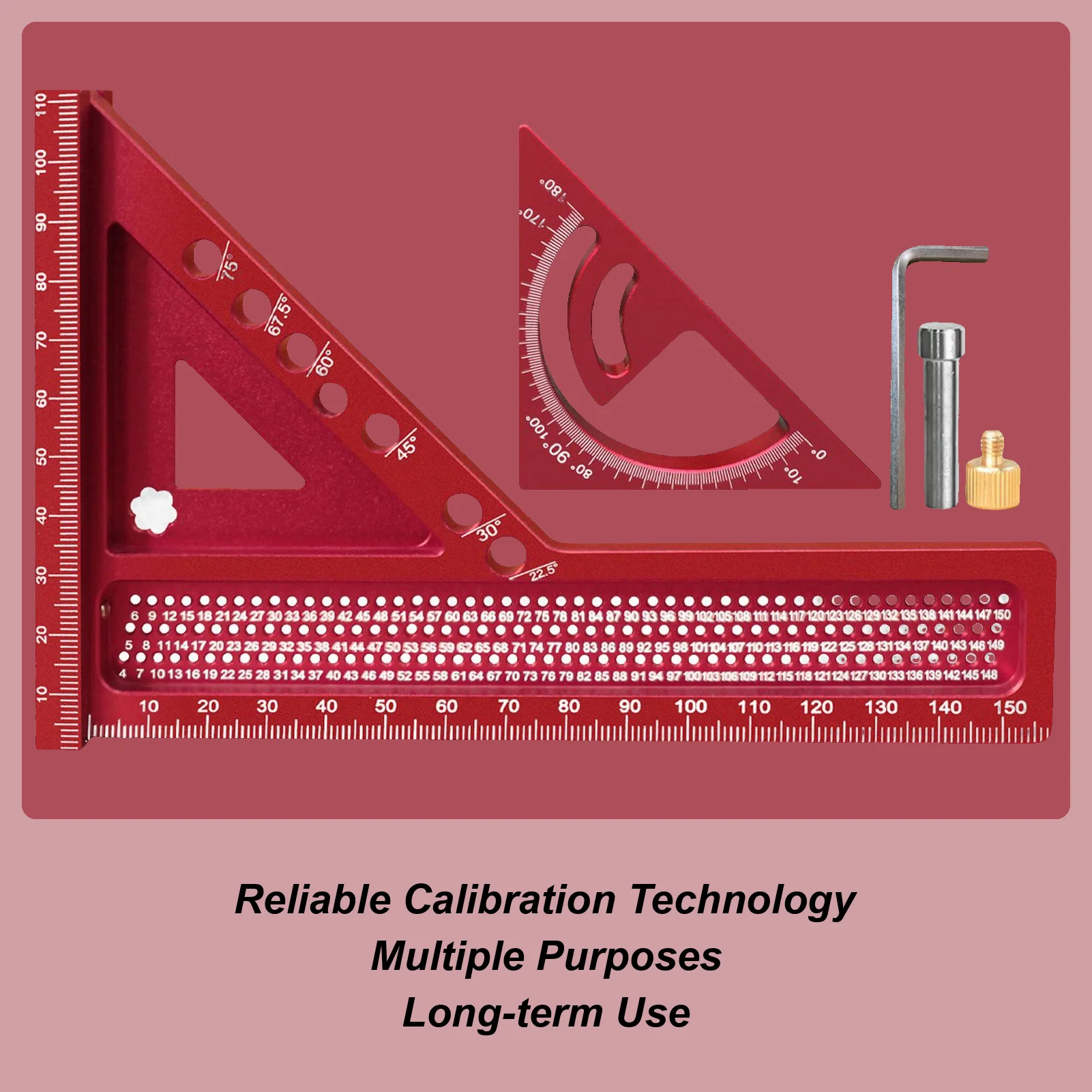 

Угловая линейка, плотницкая линейка, портативный многоугольный инструмент для квадратной маркировки для столярных работ, строительных инженерных чертежей