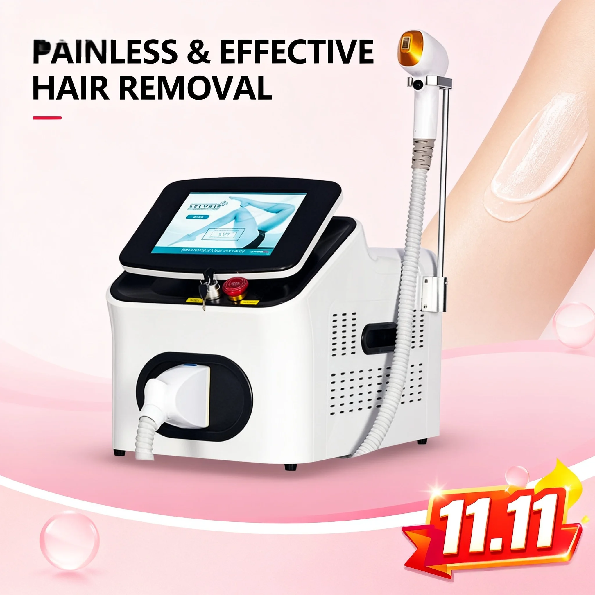 

New Efficient Laser Permanent Hair Remover 755nm 808nm 1064nm Diode Laser Hair Removal Machine Epilation Definitive 007