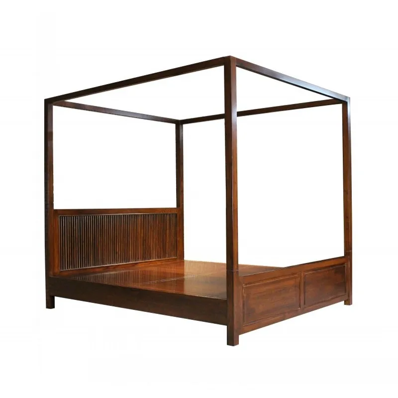 

New Chinese shelf bed, all solid wood bed 1.8 meters double bed