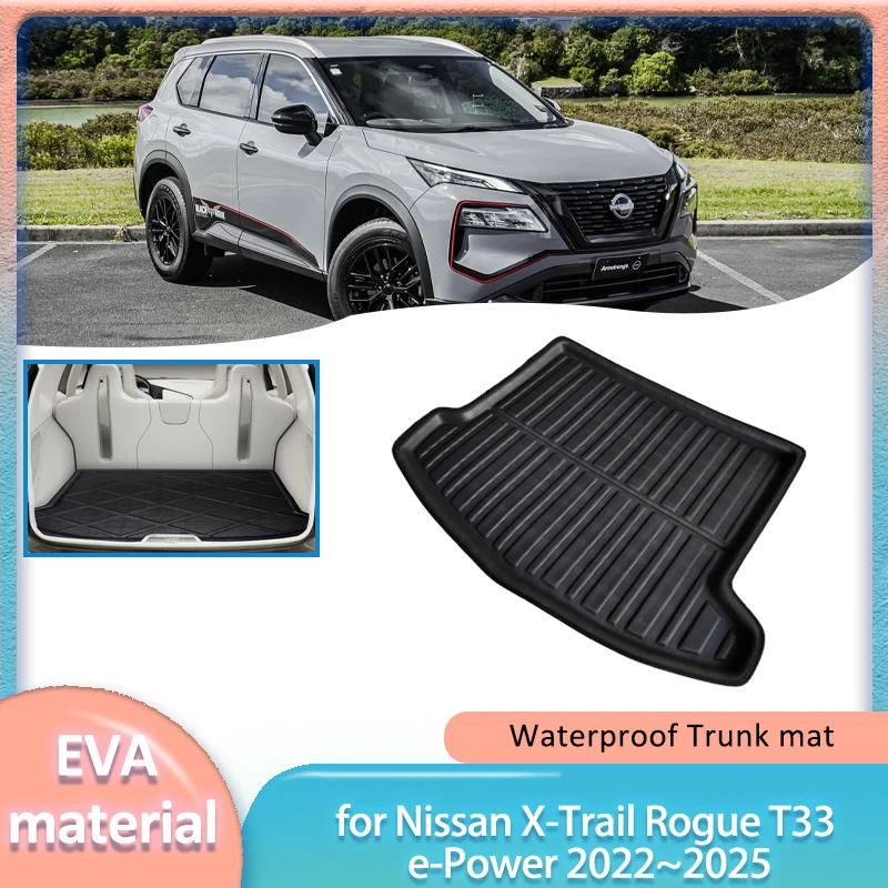 

Для Nissan X-Trail Rogue T33 e-Power 2022 ~ 2025 автомобильный коврик в багажник багажник грузовой напольный ковер для багажа водонепроницаемый чехол аксессуары