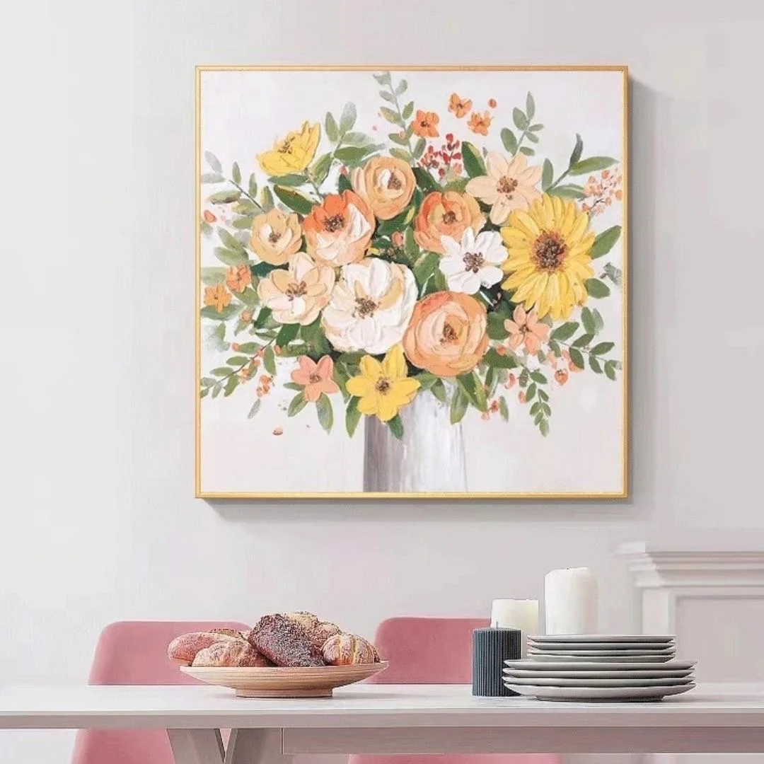 

E-0038 Peony Bloom Oil Painting Luxury