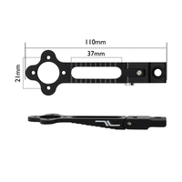 Aero Road Bike Computer Mount, CNC Machined Aluminum Alloy Holder for Garmin Wahoo, Sleek Design for Aero Handlebars & Stems